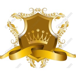 Exquisite Golden Shield Emblem