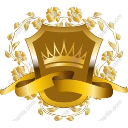 Royal Crown Emblem in Gold