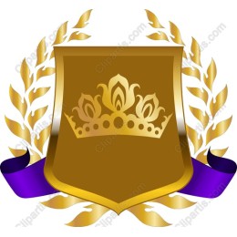 Crowned Golden Shield Emblem