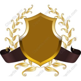 Elegant Golden Shield Emblem
