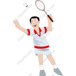 Energetic Badminton Player