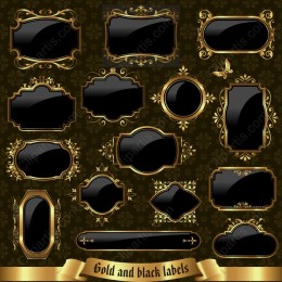 Gold and Black Elegant Label Collection