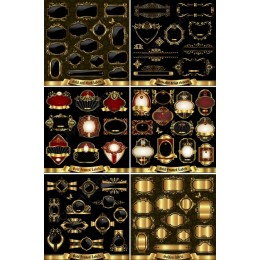 Gold & Black Labels Set - Elegant Decorative Bundle