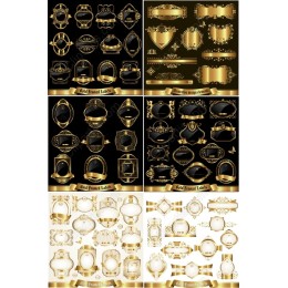 Gold Framed Labels Set