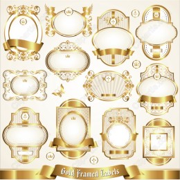 Gold Framed Labels Collection