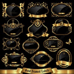 Gold Framed Labels Collection