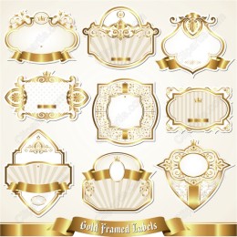 Gold Framed Labels Pack