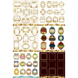 Gold Framed Labels Set