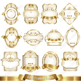 Gold Framed Elegant Labels Collection