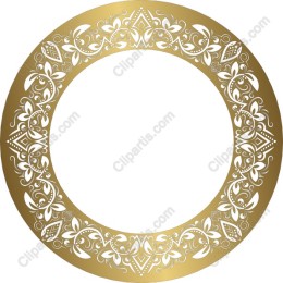 Gold Floral Frame