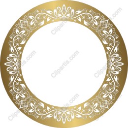Ornate Gold Circular Frame