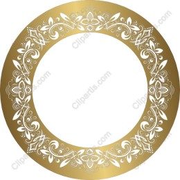 Elegant Gold Floral Frame