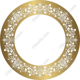 Gold Floral Decorative Frame