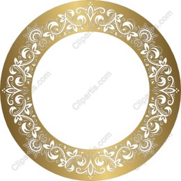 Gold Floral Frame