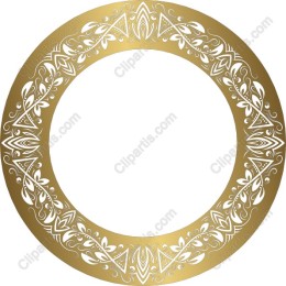 Ornamental Gold Circular Frame