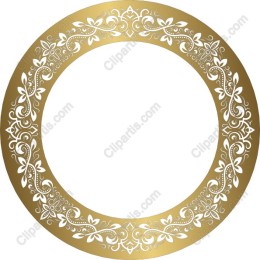 Golden Floral Frame