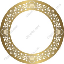 Gold Ornate Floral Frame