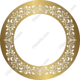 Elegant Gold Ornate Circular Frame