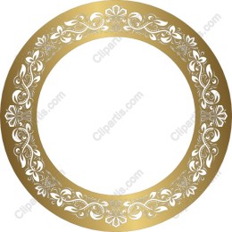 Gold Decorative Floral Frame