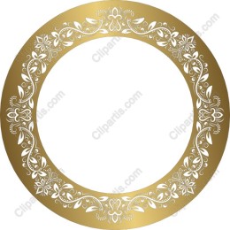 Ornate Gold Circular Frame