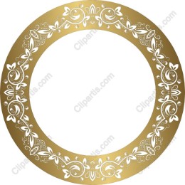 Elegant Gold Circular Decorative Frame