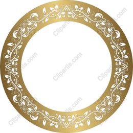 Elegant Gold Floral Frame