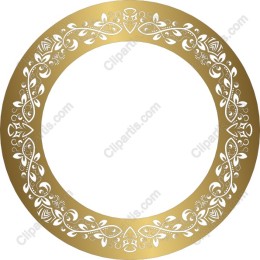 Golden Floral Frame
