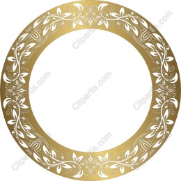 Elegant Ornate Gold Circular Frame