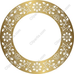 Elegant Gold Floral Wreath