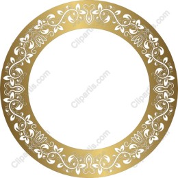 Golden Floral Frame