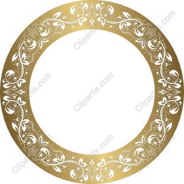 Gold Ornate Floral Frame
