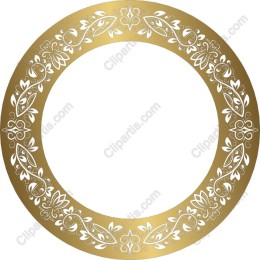 Golden Floral Frame