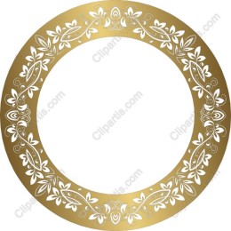 Elegant Gold Floral Frame