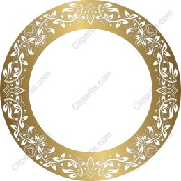 Elegant Gold Floral Border