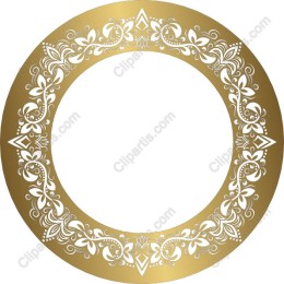 Gold Floral Decorative Frame