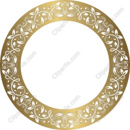 Gold Ornate Floral Frame