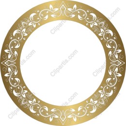 Golden Floral Frame