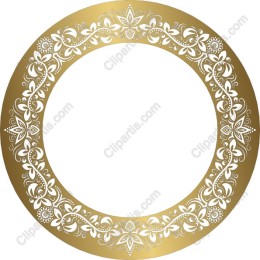 Gold Ornate Circular Frame