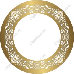 Gold Ornate Circle Frame