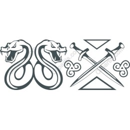 Dual Serpent and Crossed Sword
