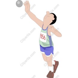 Dynamic Shot Put Athlete