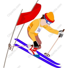 Vibrant Ski Racer
