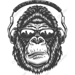 Urban Gorilla with Headphones