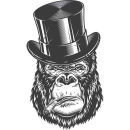Distinguished Gorilla - Top Hat & Smoking Pipe