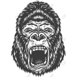 Fierce Gorilla Head