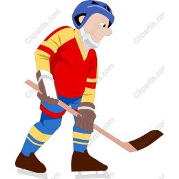 Energetic Hockey Player