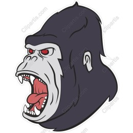 Fierce Gorilla Head