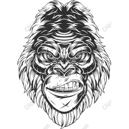 Fierce Gorilla Face