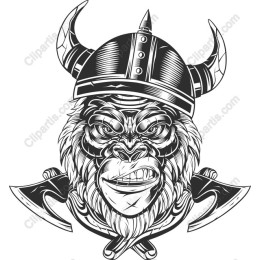 Fierce Viking Gorilla
