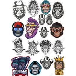 Gorilla & Monkey Set - Premium